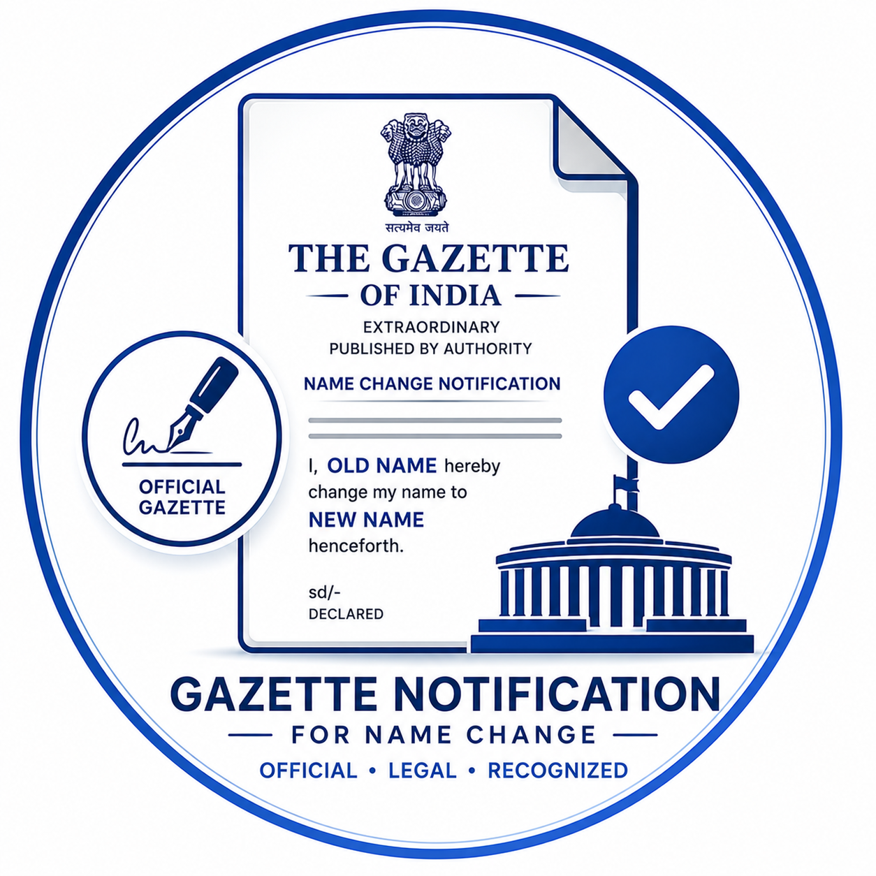 Gazette Notification for Name Change